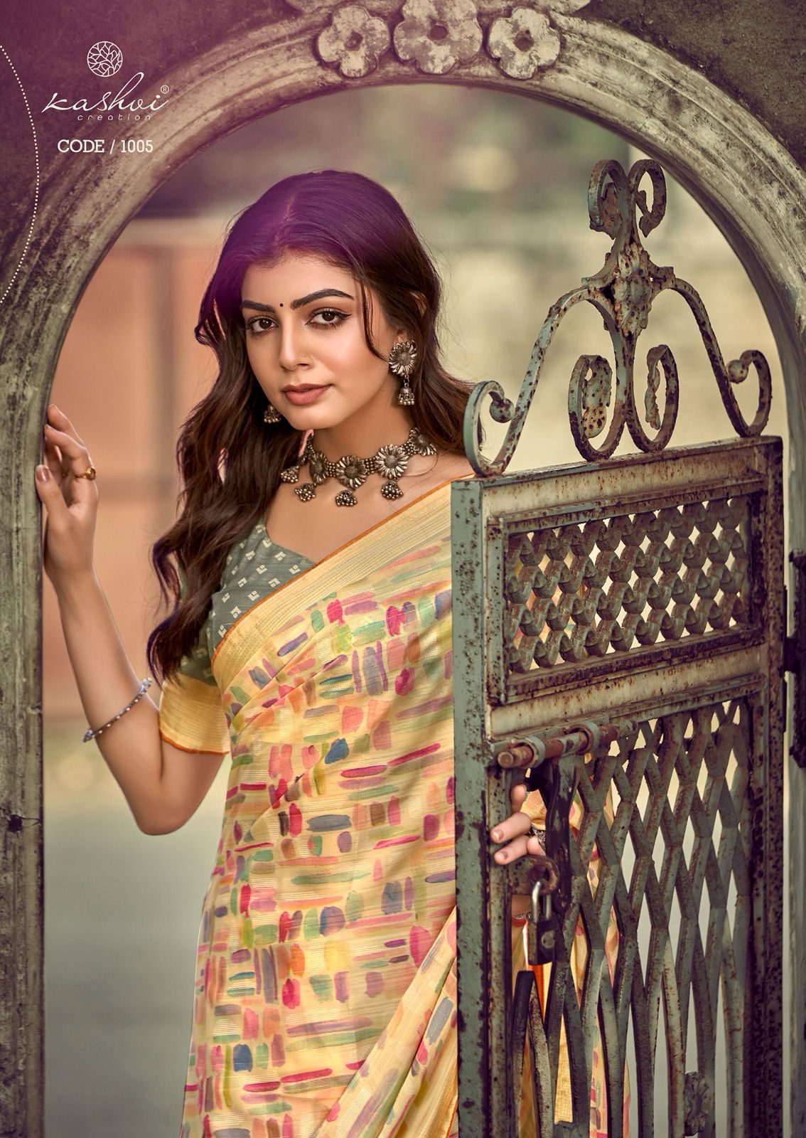 Cindrella By Kashvi Printed Viscose Georgette Sarees Wholesale Suppliers In Mumbai